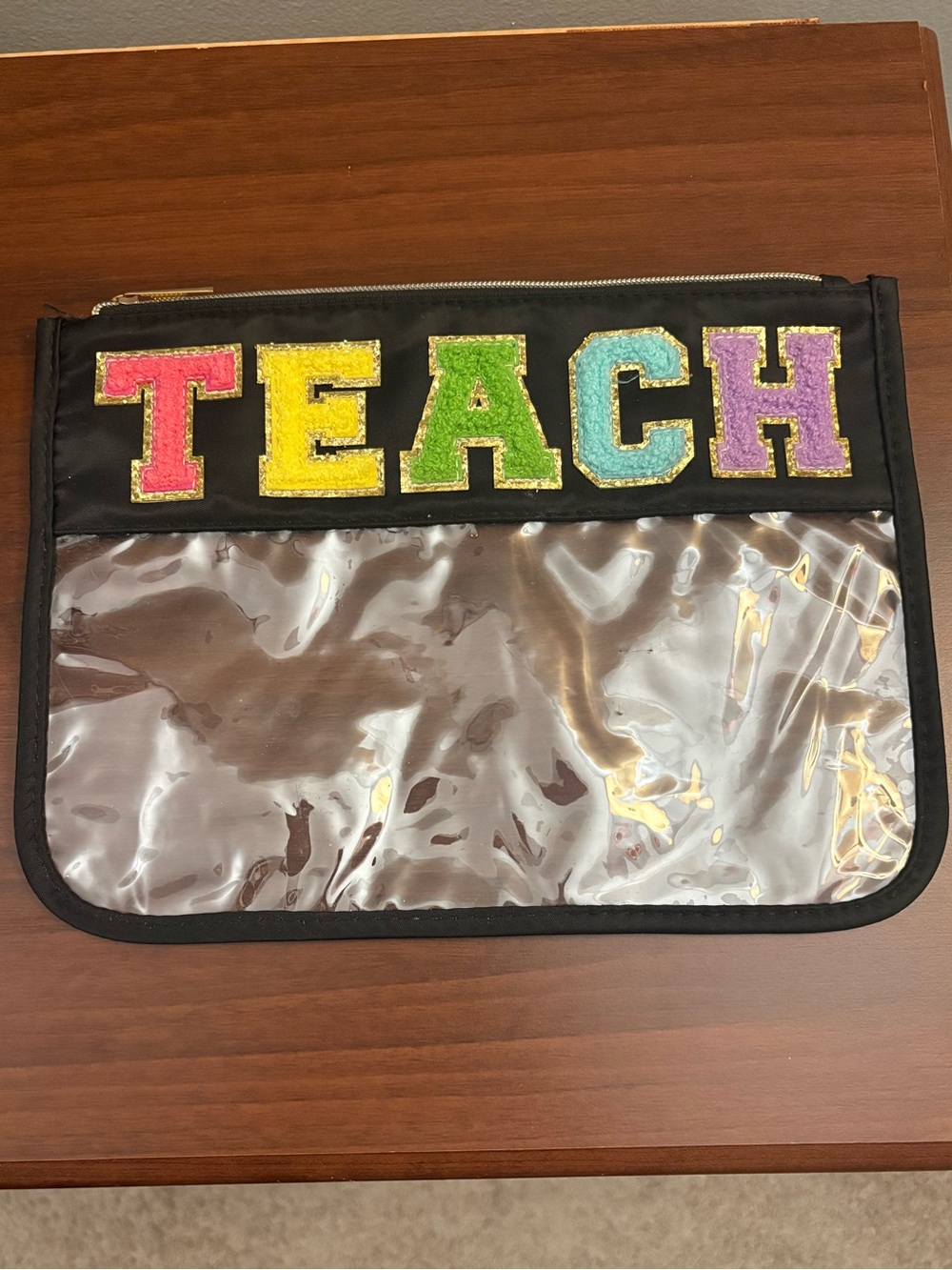 Teacher Letter Makeup Bag